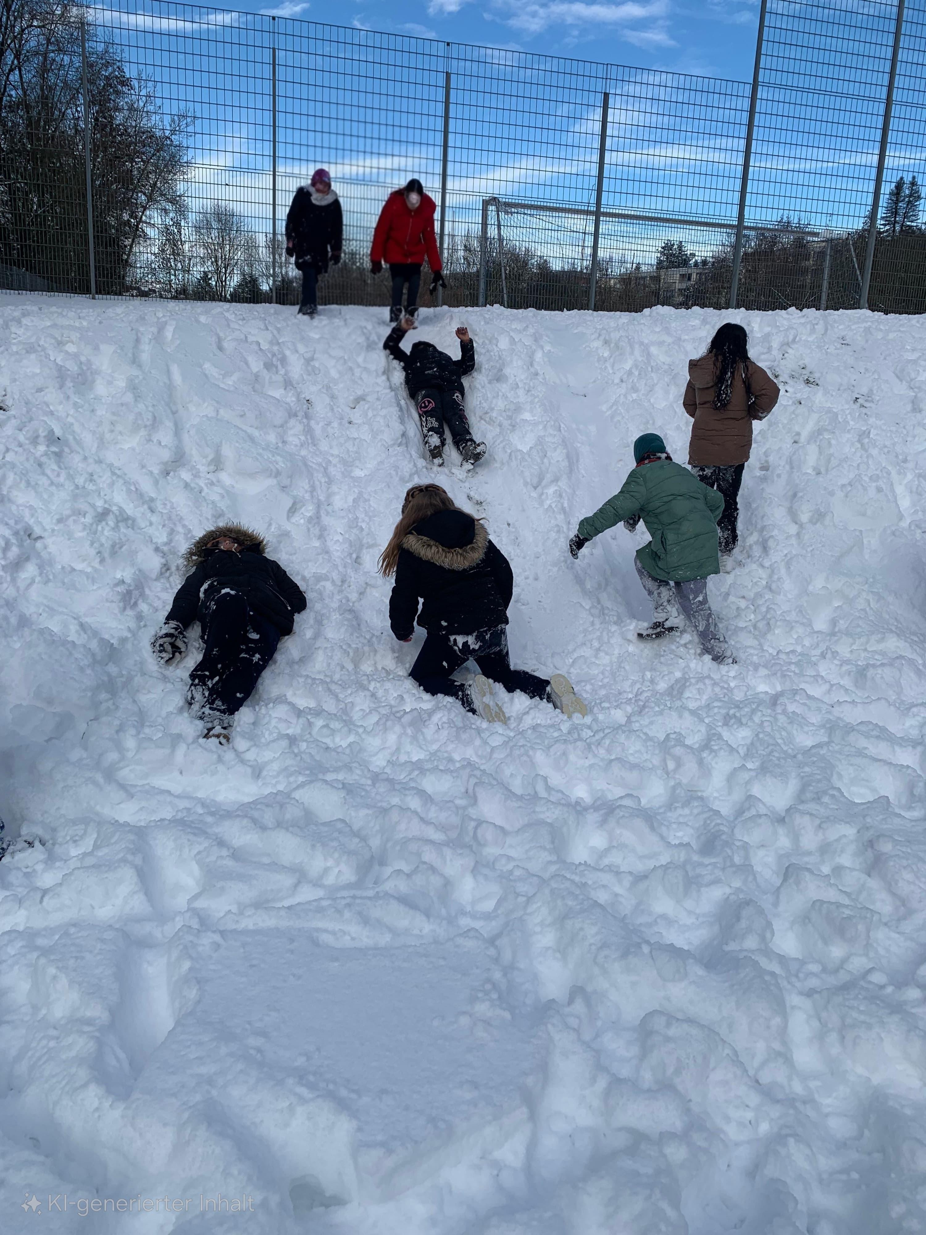 20260126_6g_im_Schnee_-_bereinigt Gustav Walle Schule &ndash; Liebe Gr&uuml;&szlig;e aus dem Schnee - die 5g